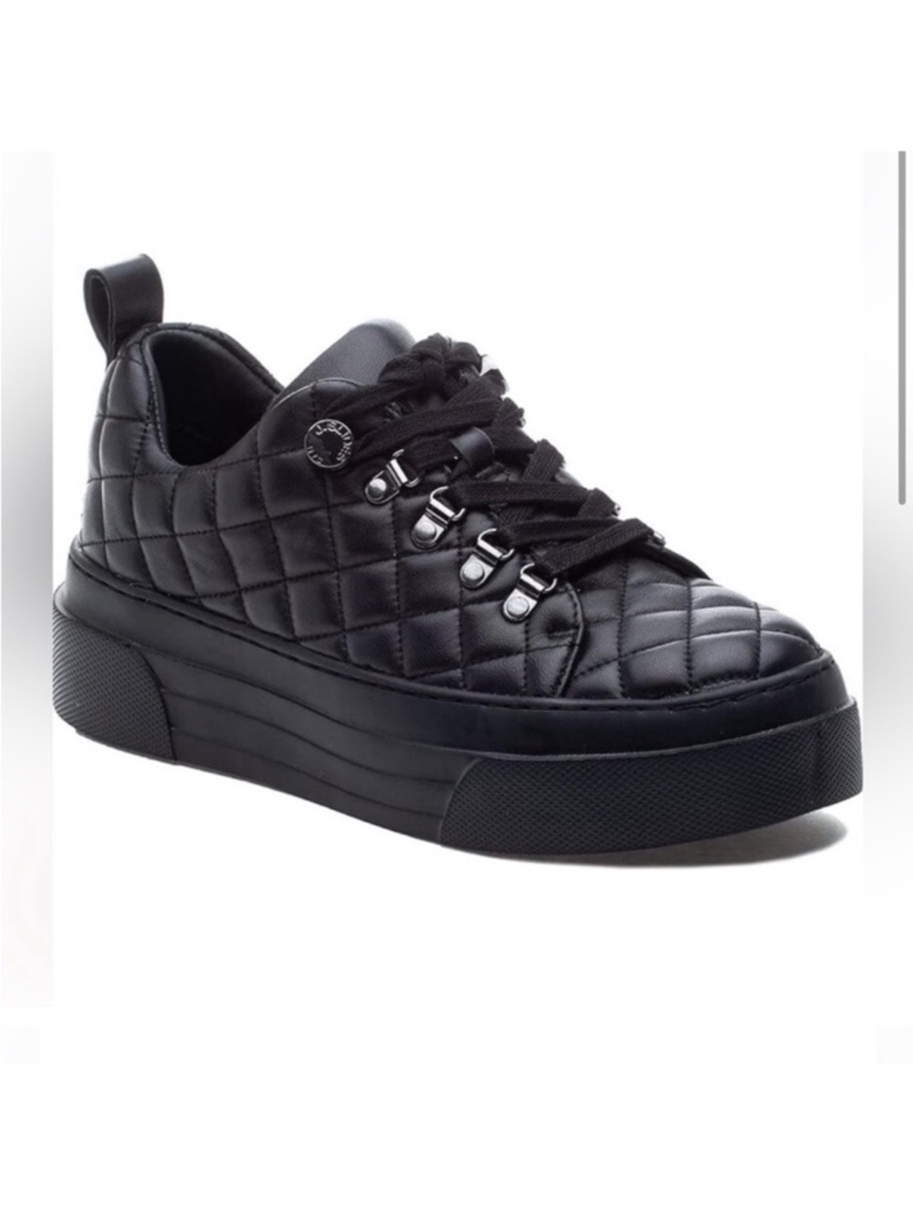 NWT J/SLIDES AIMEE Black/Black Leather Sneaker